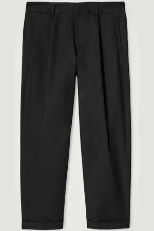 COS Tapered Cotton Turn-Up Trousers