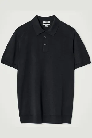 COS Slim Knitted Silk Polo Shirt in