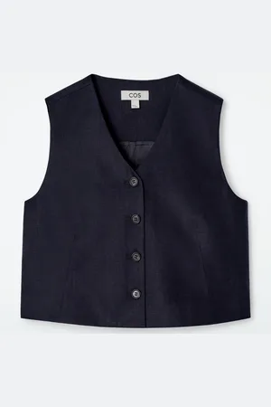 COS Cropped Linen Waistcoat in