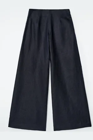 COS Linen Wide-Leg Trousers in