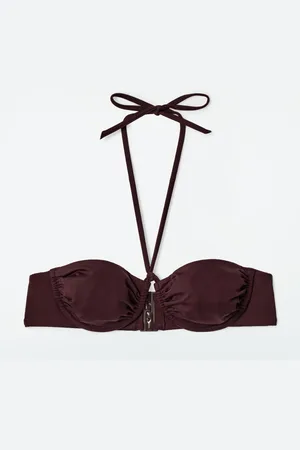 COS Ruched Underwired Halterneck Bikini Top
