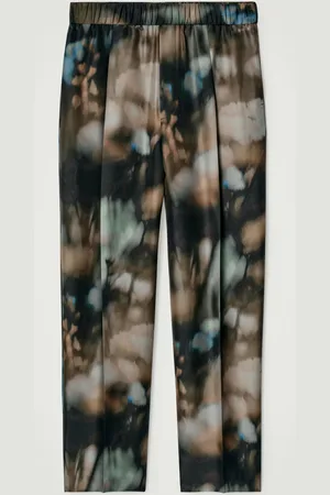 COS Elasticated Silk Trousers in