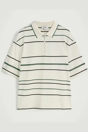 COS Striped Half-Zip Polo Shirt