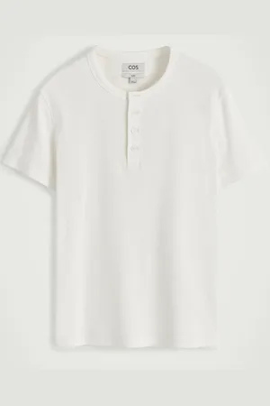 COS Slim-Fit Ribbed Henley T-Shirt