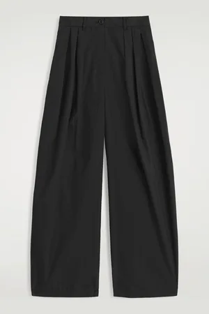 COS Pleated Cotton Wide-Leg Trousers