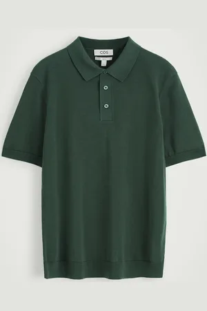 COS Slim Knitted Silk Polo Shirt in