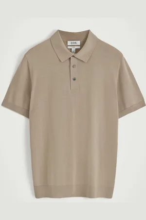 COS Slim Knitted Silk Polo Shirt in