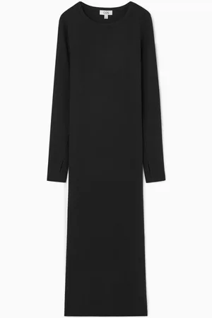 COS Ribbed Long-Sleeved Midi Dress