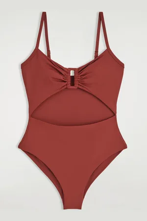 COS Gathered Cutout Swimsuit