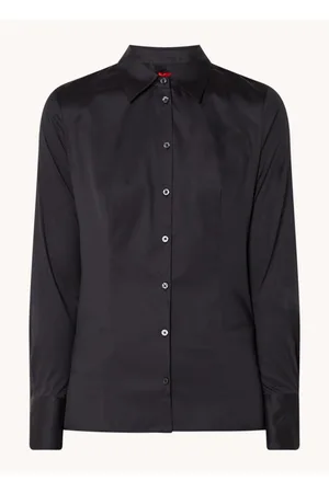 HUGO BOSS The Fitted Shirt blouse met stretch