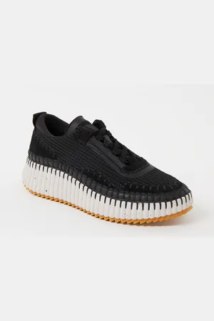 Chloé Chloé Nama sneaker met gebreid bovenwerk en suède details