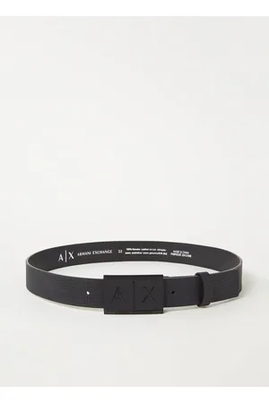 Emporio Armani Riem van leer met logo