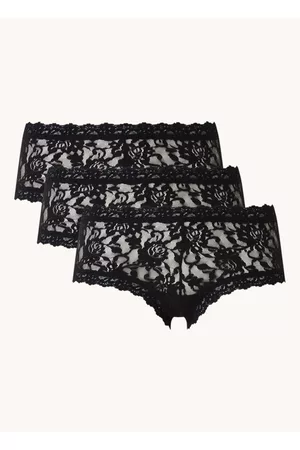 Hanky Panky Dames Hipsters - Signature Lace shorty van kant in 3-pack