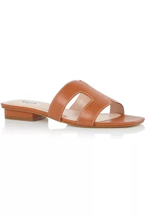 Dune Dames Slippers - Loupe slipper van leer