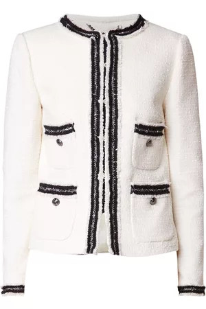 L.K. Bennett Charlee blazer van bouclé met knoopdetail