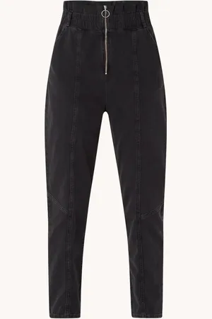 Bash Mony high waist tapered fit pantalon met ritsdetail