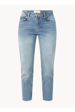 Bash Evan high waist slim fit cropped jeans met medium wassing