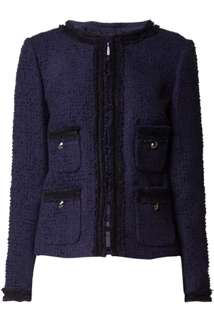 L.K. Bennett Charlee blazer van bouclé met knoopdetail