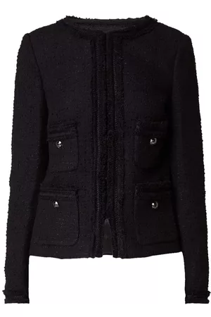 L.K. Bennett Charlee blazer van bouclé met knoopdetail