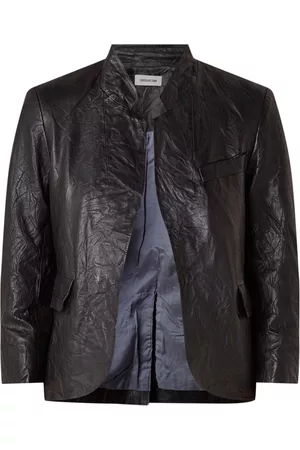 Zadig & Voltaire Verys blazer van lamsleer met kreukeffect