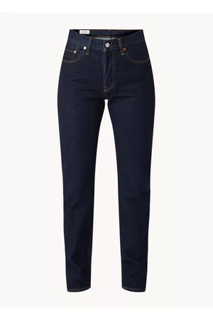 Levi's Dames Straight - 501 Original high waist straight leg jeans met donkere wassing