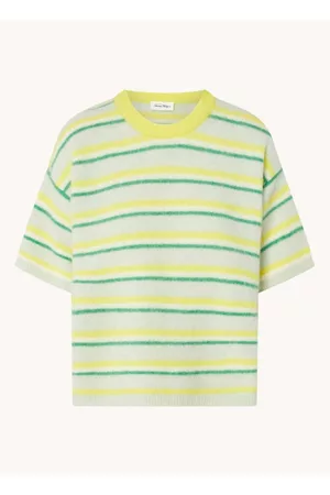 American Vintage T-shirt van wol met streepprint