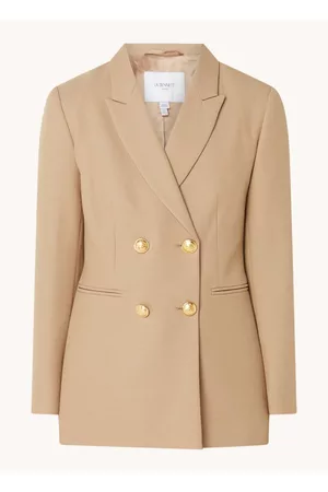L.K. Bennett Mariner double-breasted blazer met paspelzakken