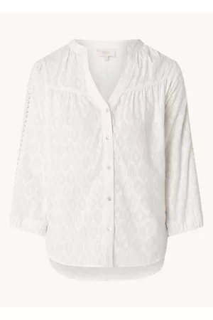 Aaiko Dames Blouses - Mida blouse met V-hals en structuur