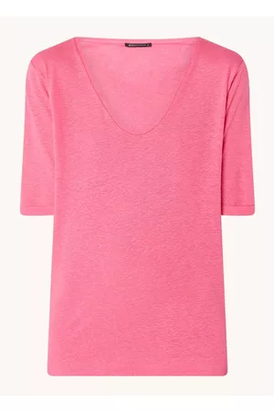 Expresso Dames Tops - V-neck top linnen mix and 3/4
