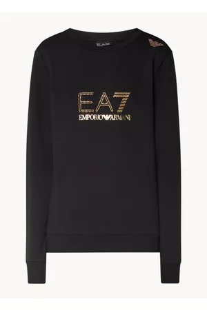 Emporio Armani Trainings sweater met logo van strass