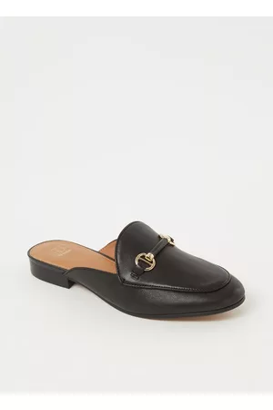 Dune Dames Clogs - Glowed muiltje van leer