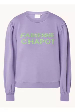 Fabienne Chapot Dames Sport sweaters - Flo sweater met logoborduring en pofmouw