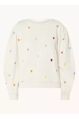 Fabienne Chapot Dames Sport sweaters - Lin sweater met pofmouw en borduring
