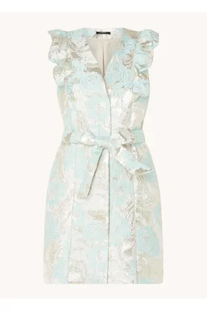 Bruuns Bazaar Dames Geprinte jurken - Xylobium Matalda mini jurk met jacquard dessin en volants