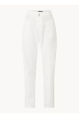 Expresso Dames Chino's - Paperbag chino pant with thin