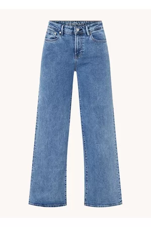 Denham Dames High waisted - Keira high waist wide leg jeans met medium wassing