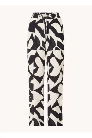 Expresso Dames Broeken - All over printed trousers blac