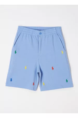 Ralph Lauren Kinderen Shorts - Straight fit korte broek van piqué katoen met logoborduring