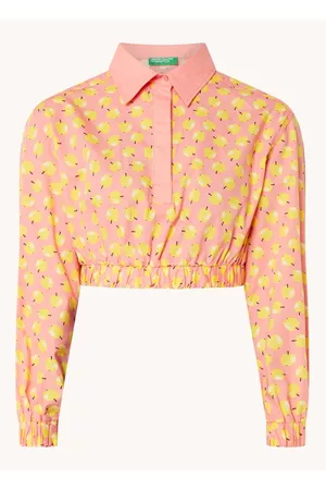 Benetton Dames Geprinte Blouses - Cropped blouse met print