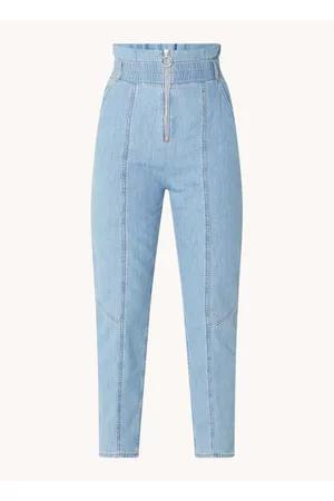 Bash Lony high waist tapered jeans met ritsdetail