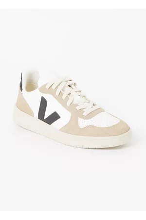 Veja Heren Sneakers - V-10 sneaker van leer met suède details