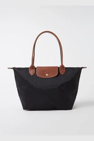 Longchamp Le Pliage schoudertas M met leren details