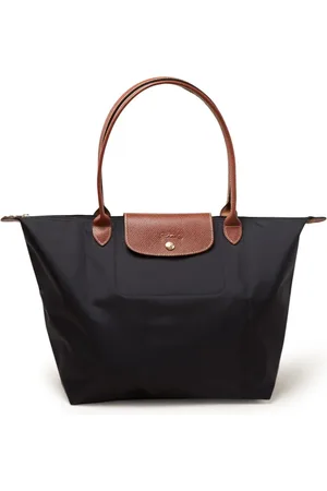 Longchamp Le Pliage schoudertas L met leren details