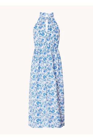 French Connection Dames Geprinte jurken - Midi jurk met bloemenprint en cut-out detail