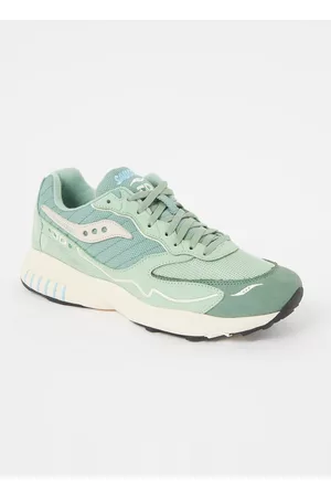 Saucony Heren Sneakers - 3D Grid Hurricane Premium sneaker met suède details