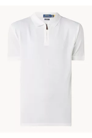Ralph Lauren Heren Poloshirts - Custom slim fit polo met halve rits