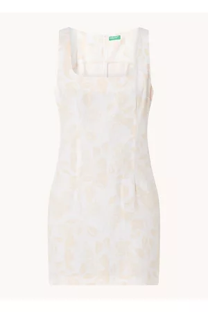 Benetton Dames Geprinte jurken - Mini jurk van lyocell met bloemenprint