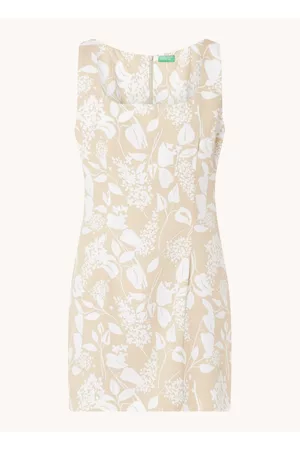 Benetton Dames Geprinte jurken - Mini jurk van lyocell met bloemenprint