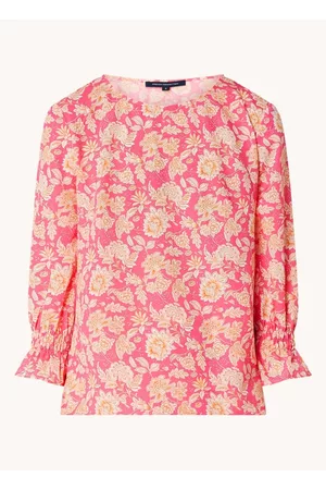 French Connection Dames Geprinte Blouses - Cosette blouse met pofmouwen en bloemenprint