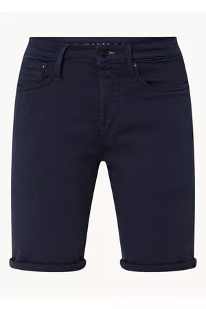 Denham Heren Denim Shorts - Razor slim fit korte broek van denim met gekleurde wassing